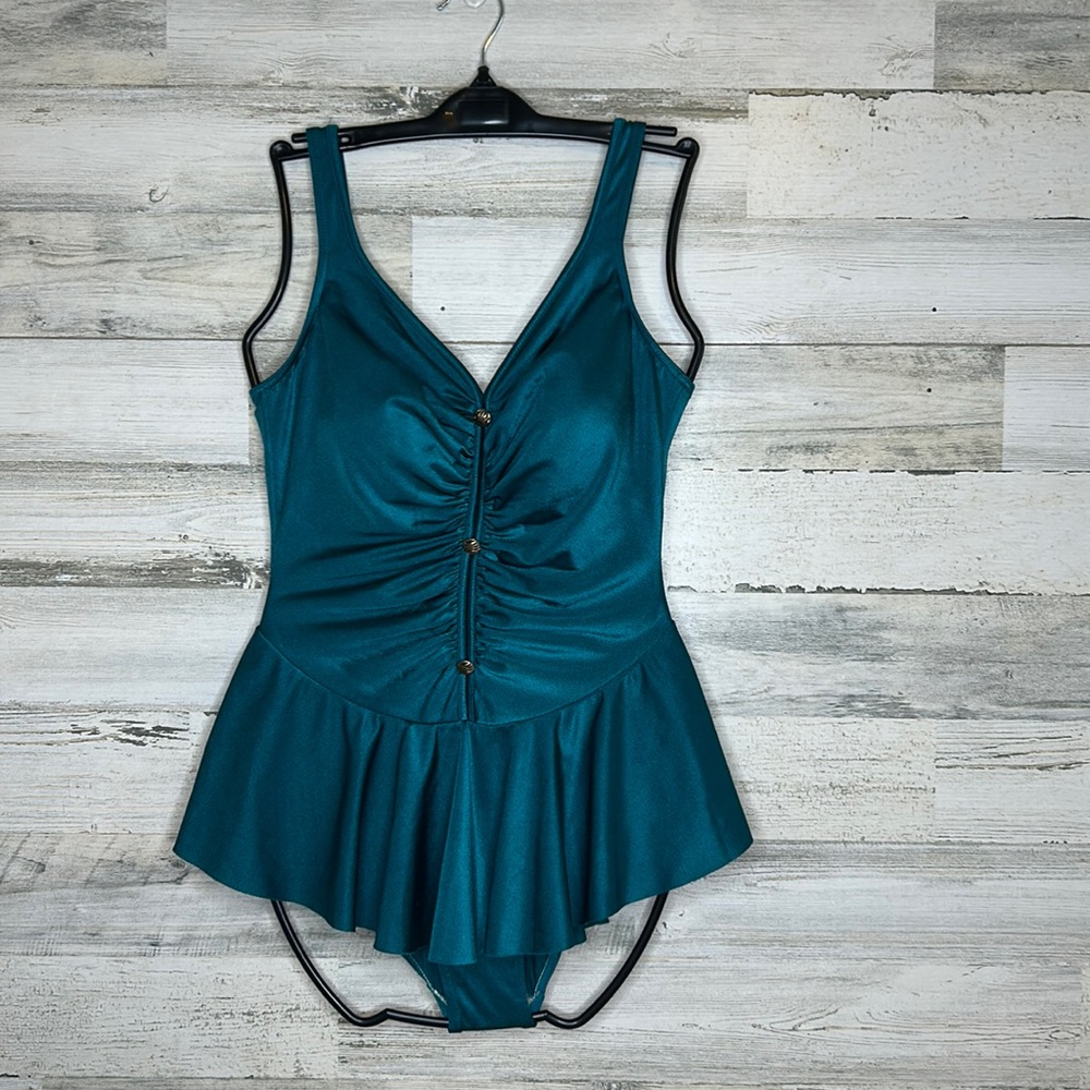 Vintage Maillot Baltex Swim Suit Size 14